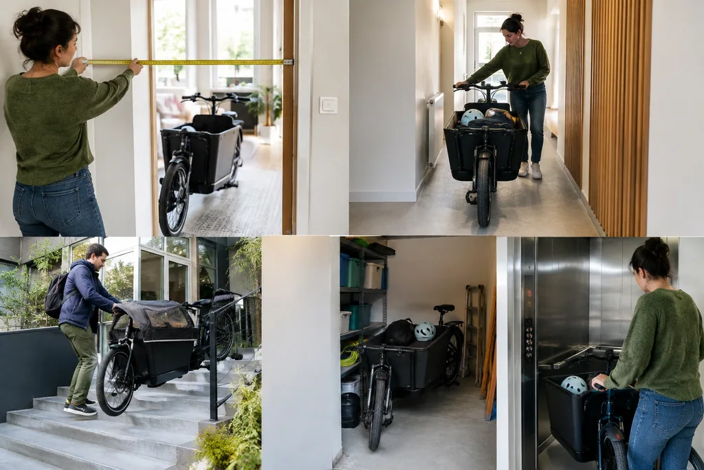 Comment vérifier qu’un vélo cargo passe dans son local ou son garage ?